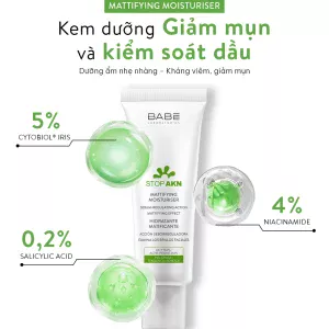 kem dưỡng kiềm dầu babé mattifying moisturiser